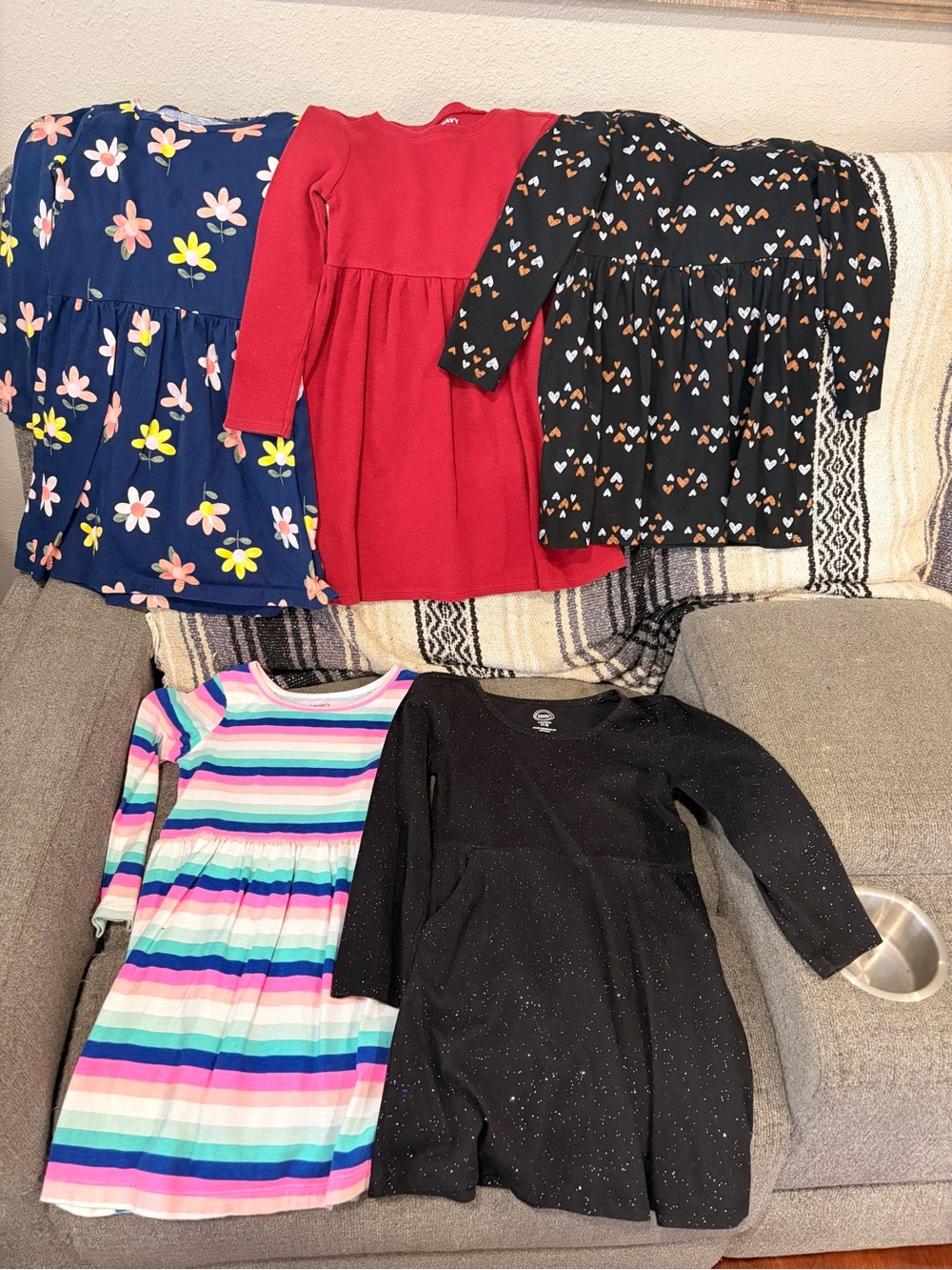 Girls' Mixed Long-Sleeve Dress Lot